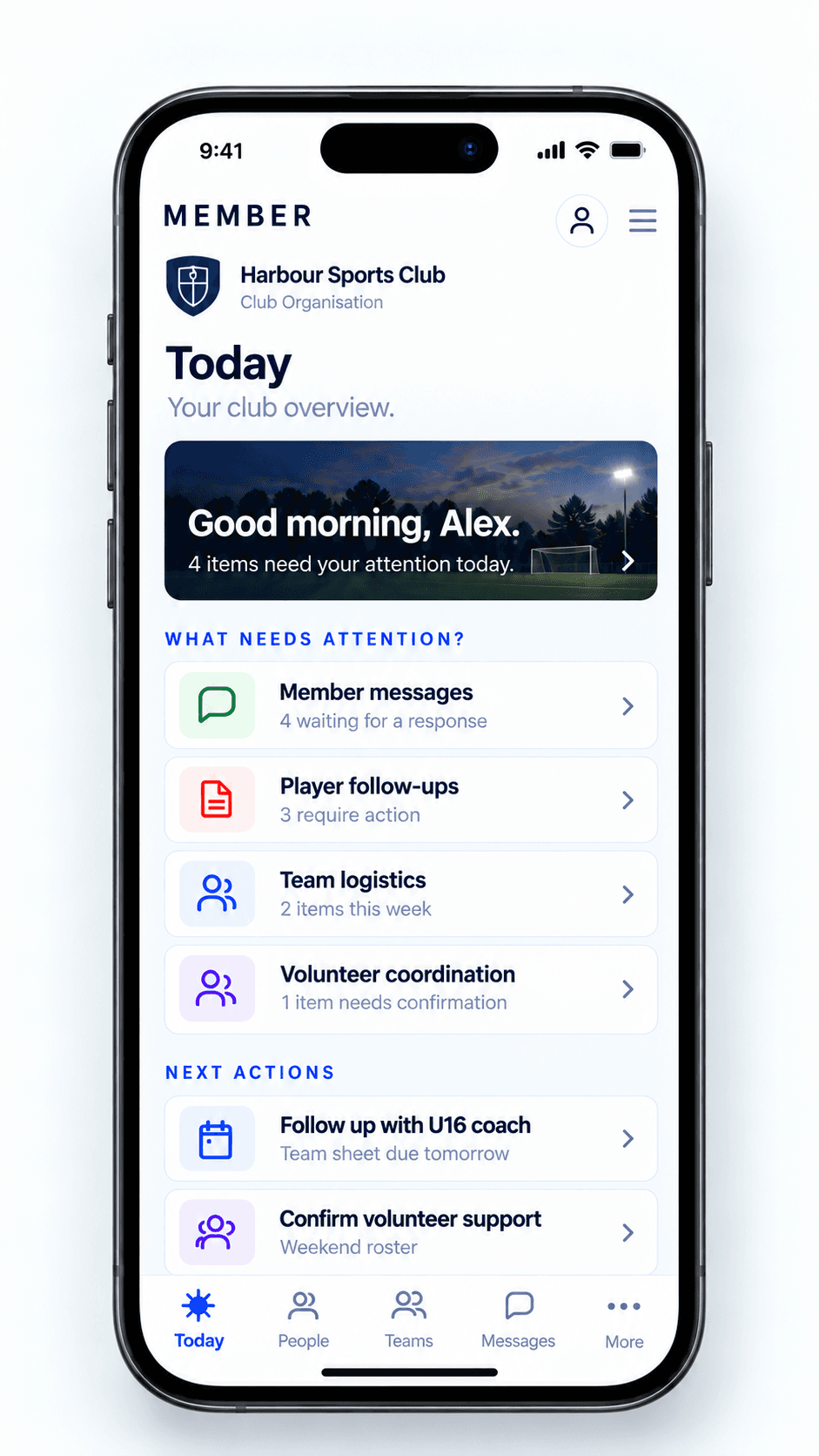 MEMBER organisation mobile experience